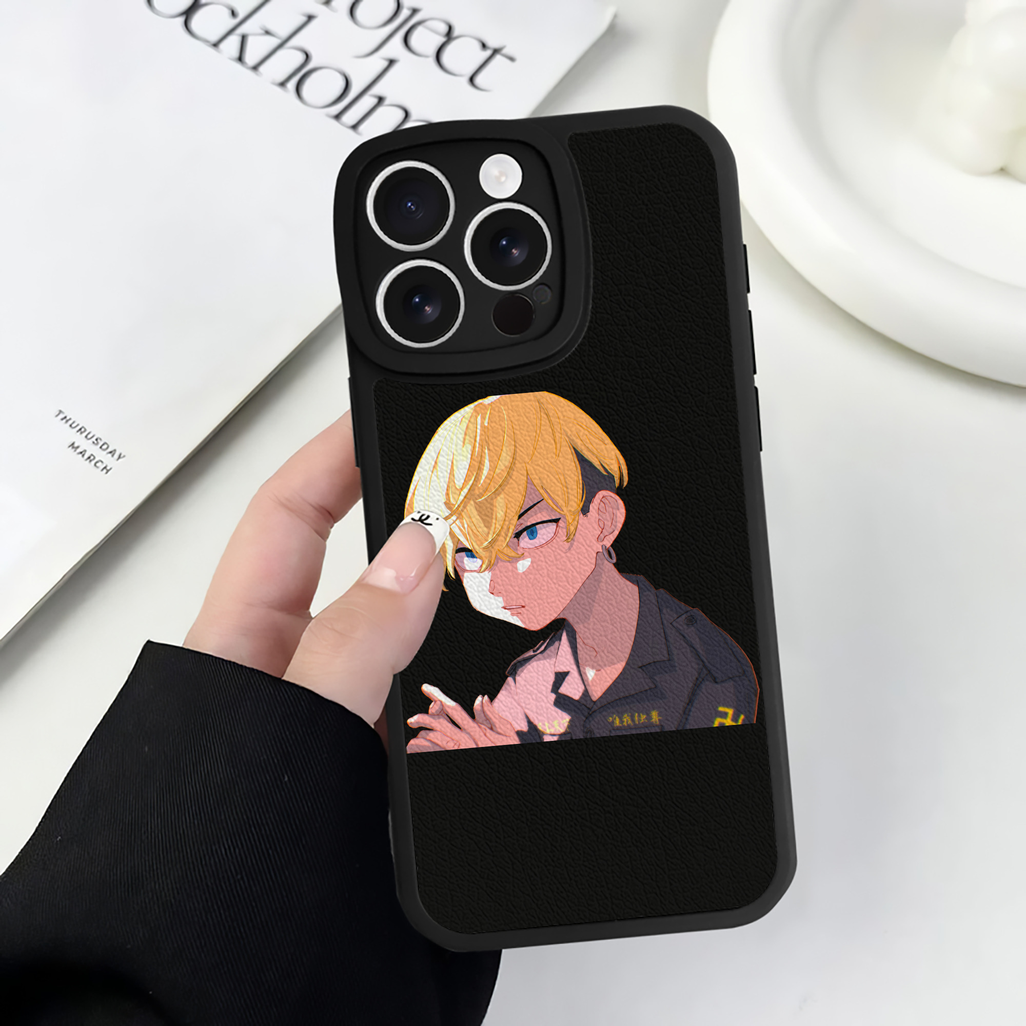 （画像用） 東京リベンジャーズ Tokyo Revengers 【iPhone 16シリーズ対応】シリコンスマホケース（レザー調） 材質：シリコン